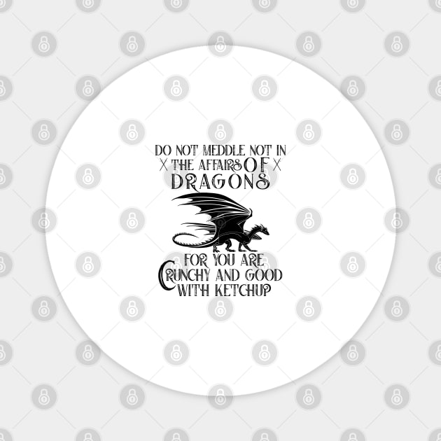 Do Not Meddle In The Affairs Of Dragons Books Magnet by Fauzi ini senggol dong